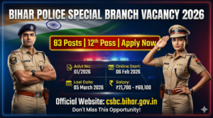 Bihar Police Special Branch Vacancy 2026