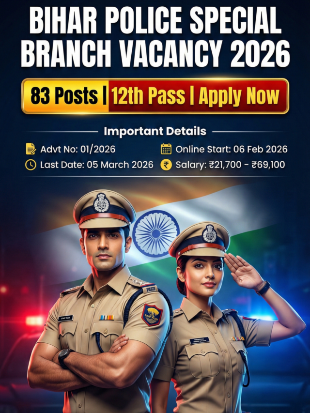 Bihar Police Special Branch Vacancy 2026